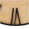 28" Light Brown Wall Clock with Black Metal Frame